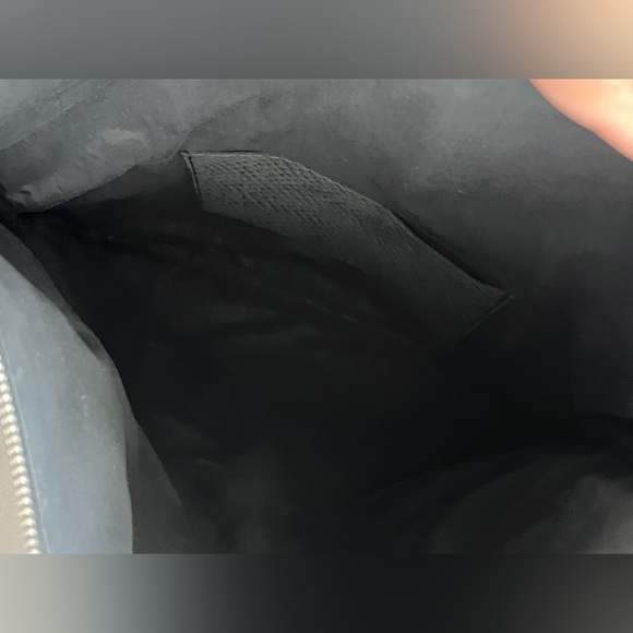 August black suede large fold over Clutch - Picture 6 of 7